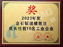 2020年度企石鎮規(guī)模效益成長性前10名工業(yè)企業(yè)